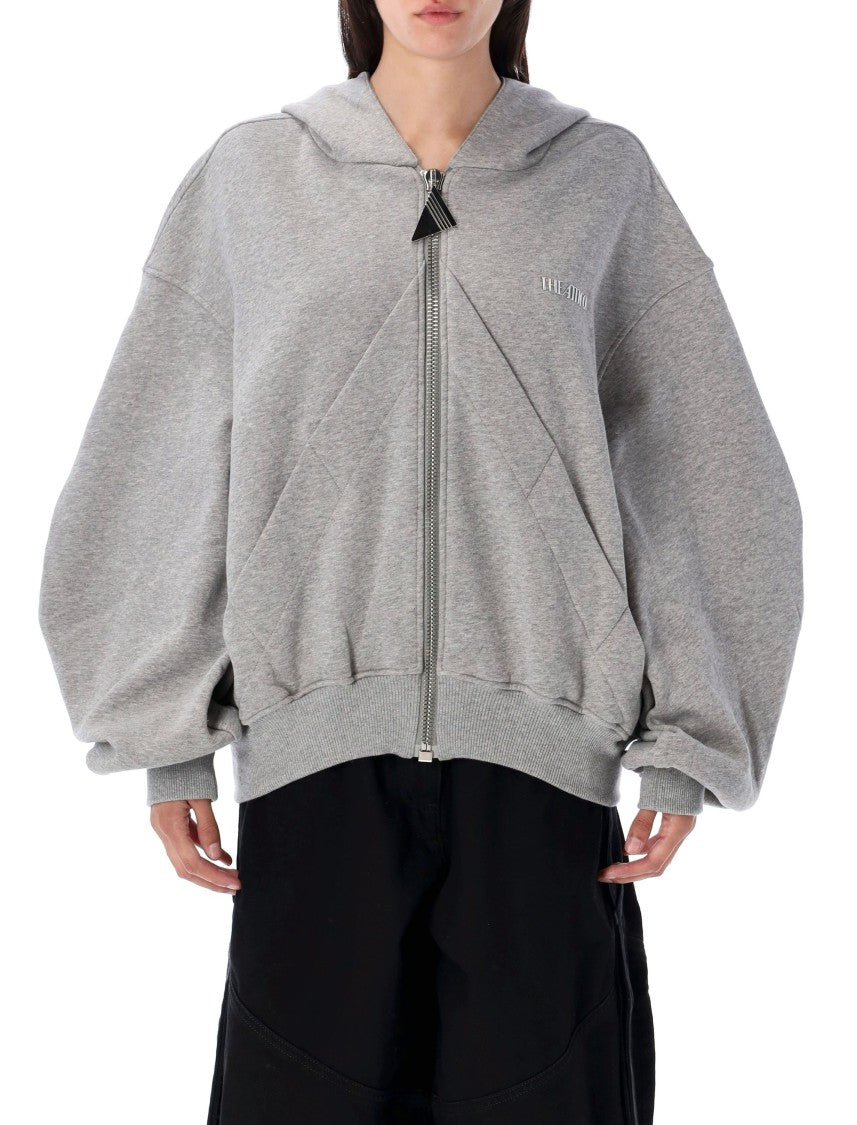 The Attico Oversized Zip-Up Hoodie With Front Pockets