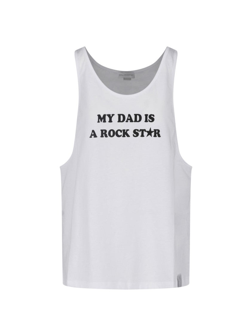 Stella Mccartney White Printed Cotton Tank Top