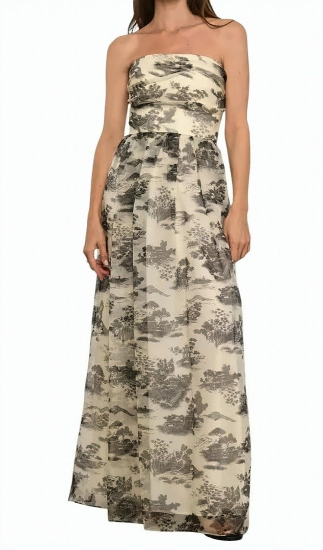Max Mara Msedominio Printed Bustier Dress