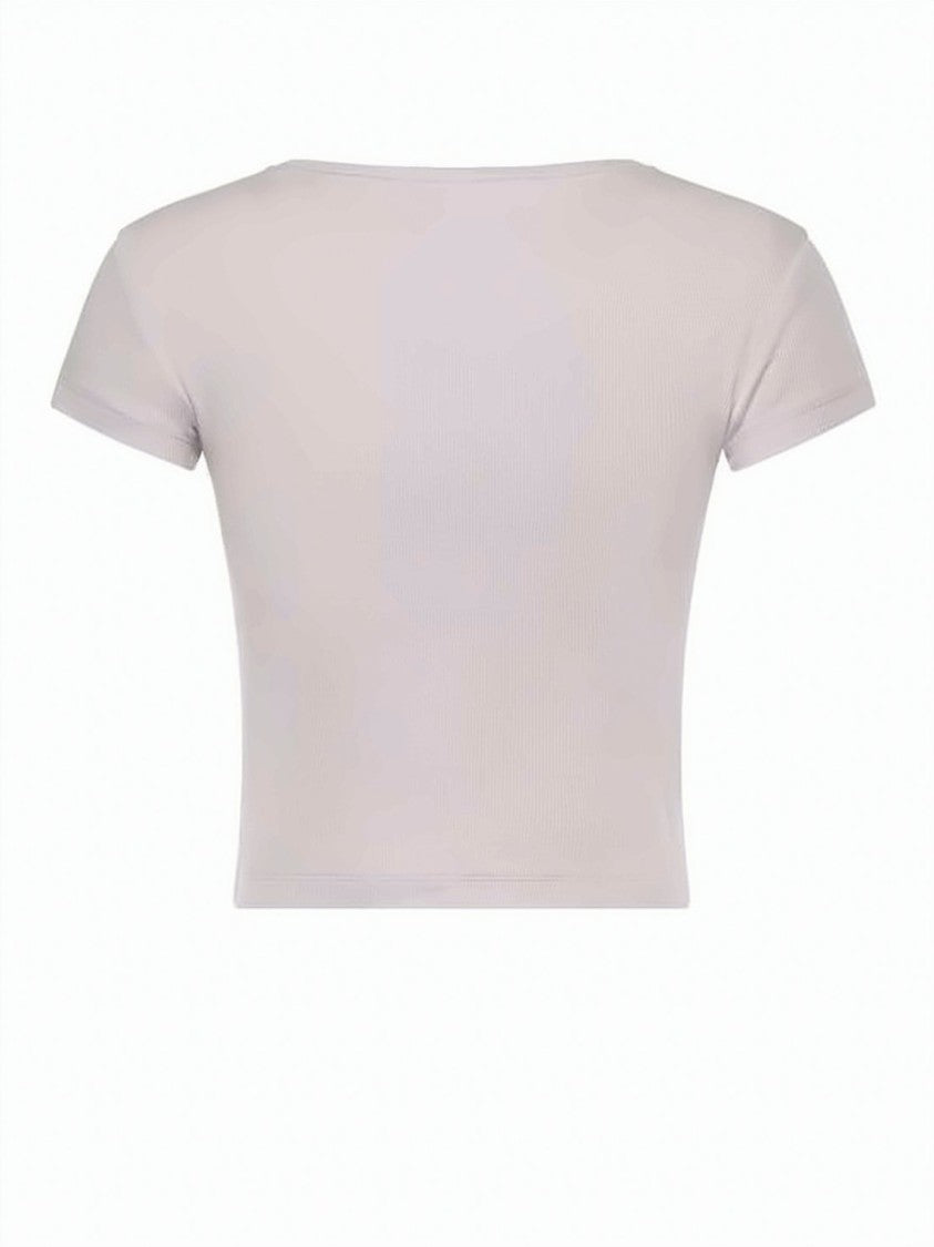 Vivienne Westwood Cropped Short-Sleeved T-Shirt With Ribbed Texture