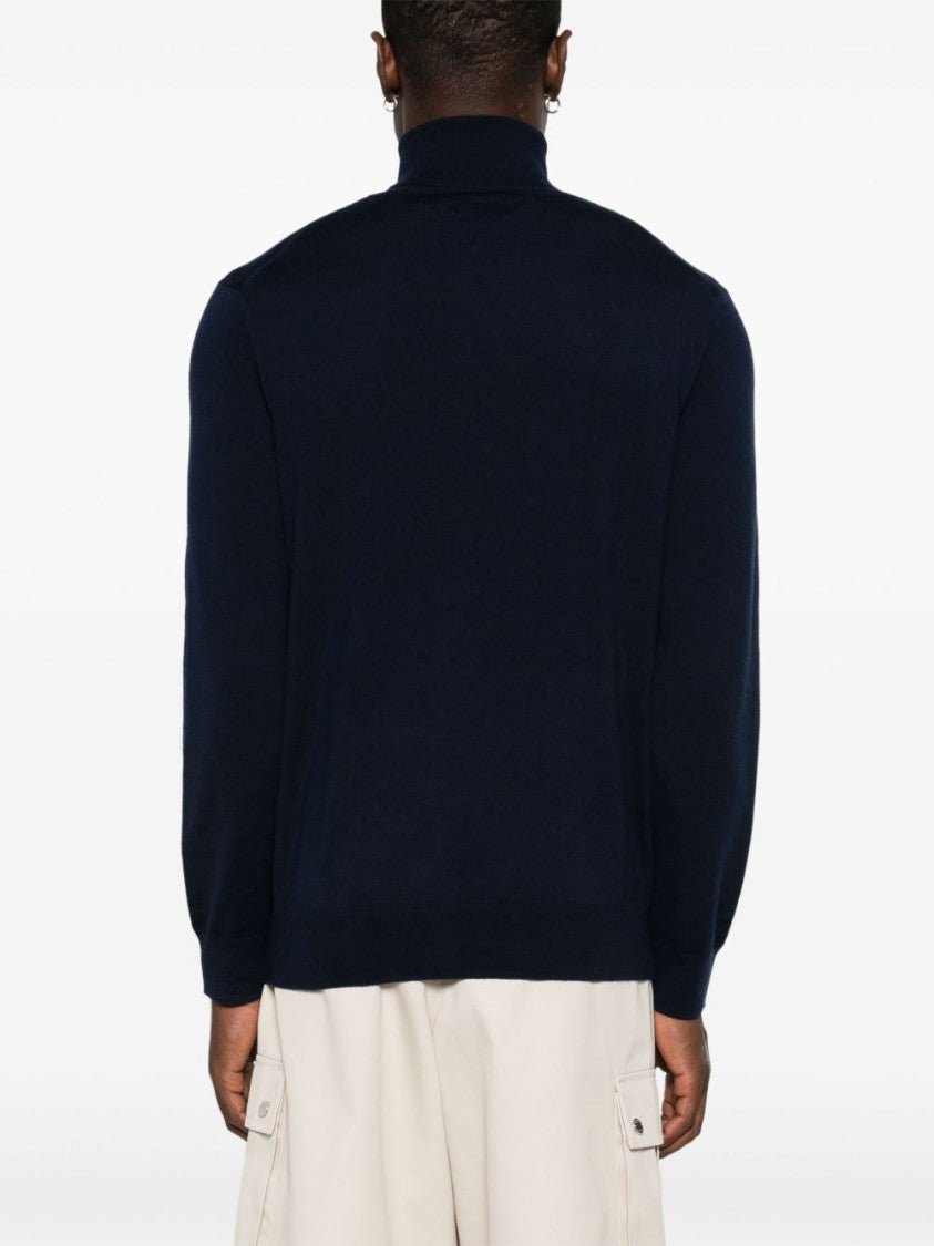 Polo Ralph Lauren Navy Blue Rws Wool Turtleneck