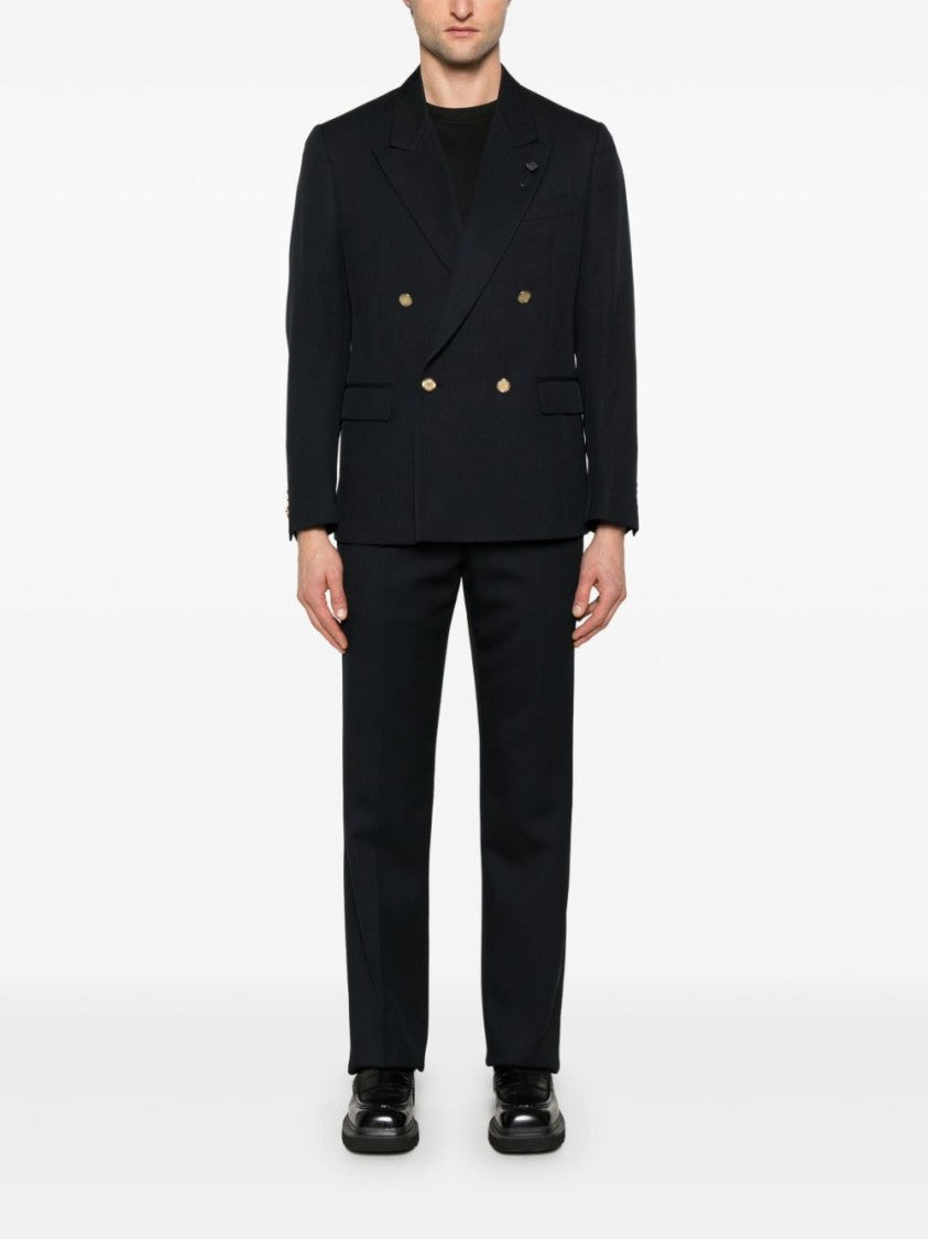 Lardini Relaxed Fit Black T-Shirt With Chest Pocket