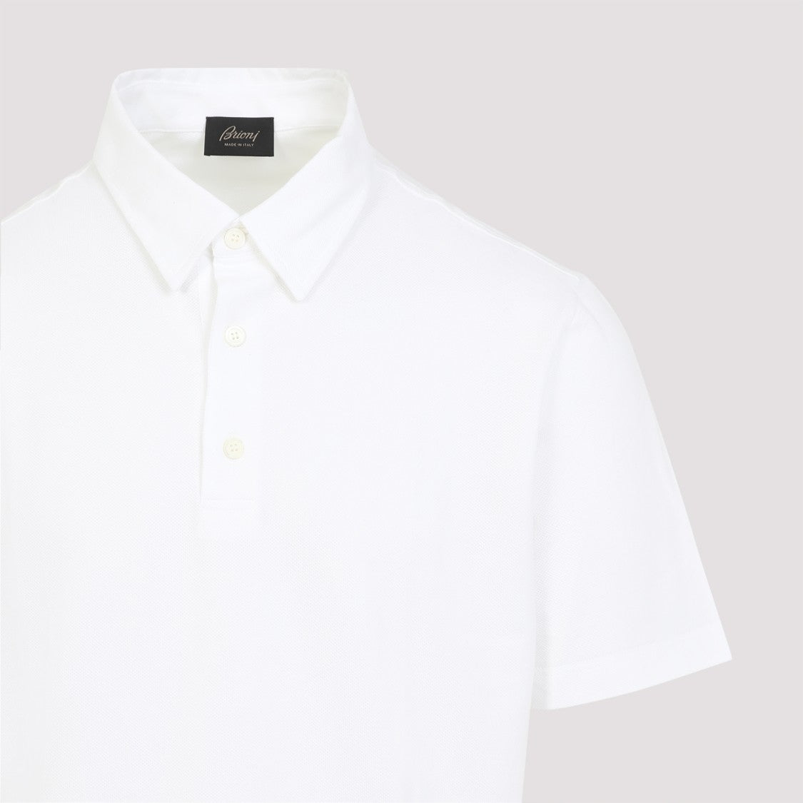 Brioni Ss White Cotton Polo