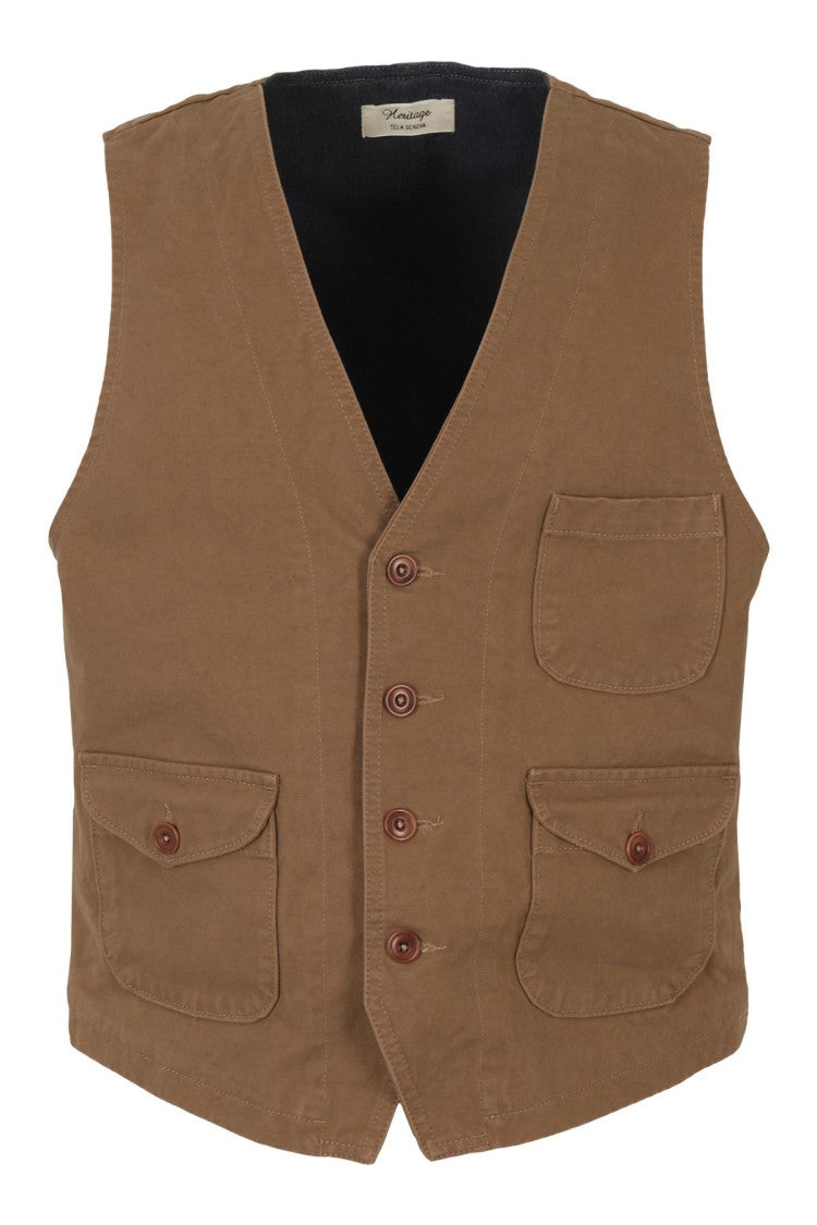 Tela Genova Sleeveless Cotton Gilet