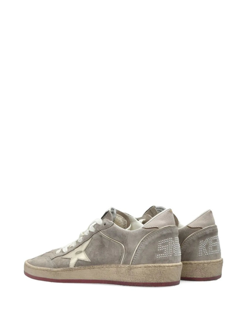 Golden Goose Light Beige Suede Sneakers With Star Detail