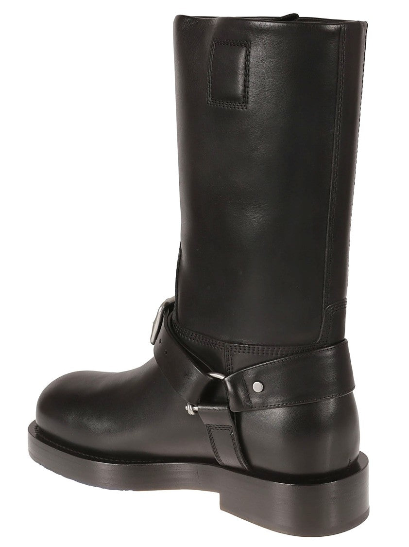 Burberry Tall Shaft Calf Grain Leather Boots