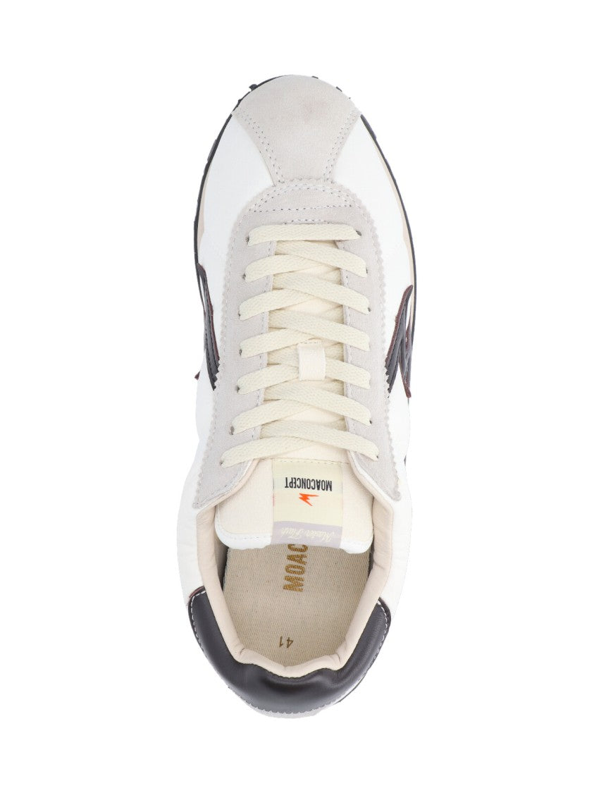 Master Of Arts Low-Profile Sneakers With Black Lightning Bolt Accents