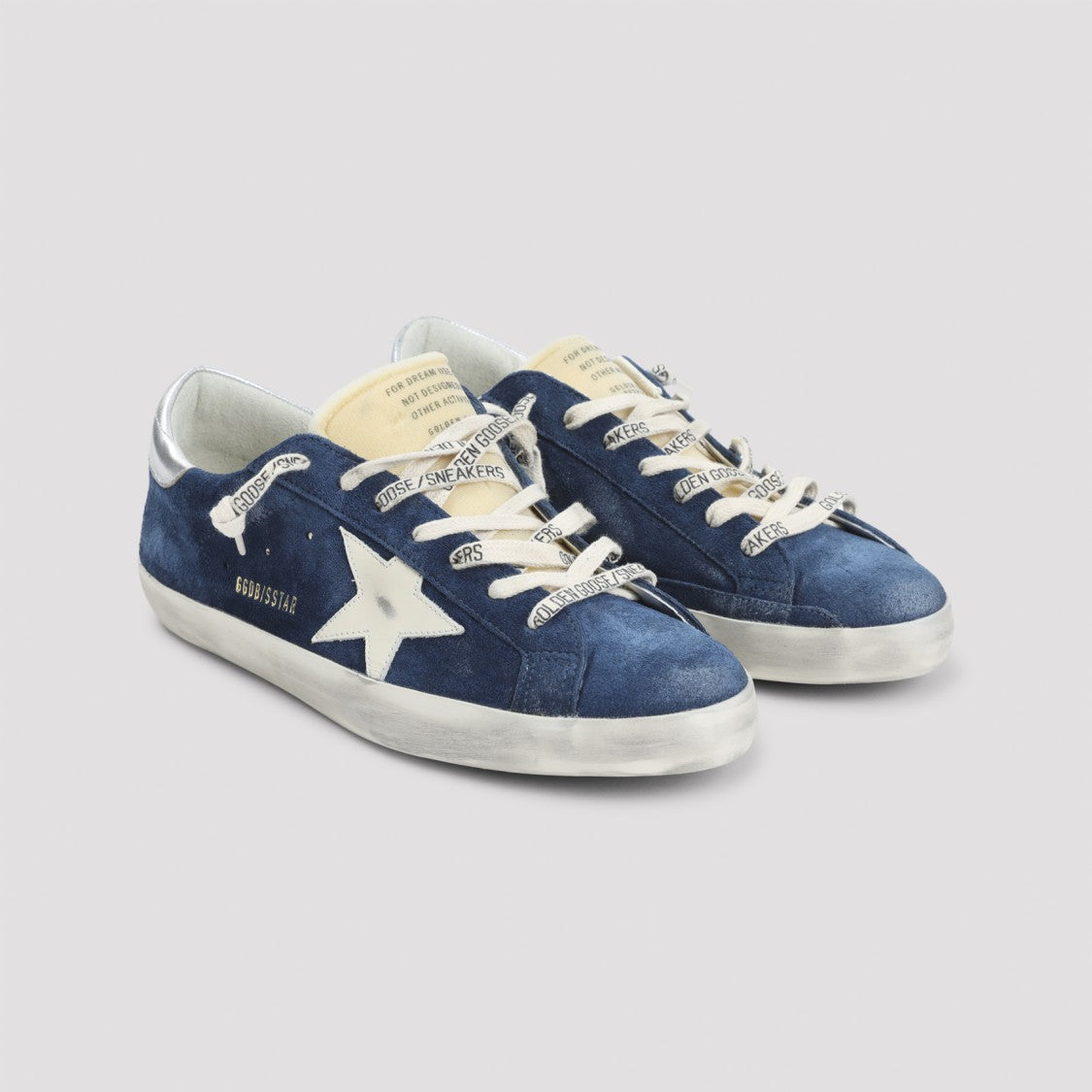 Golden Goose Aviator Blue Cow Leather Superstar Sneakers