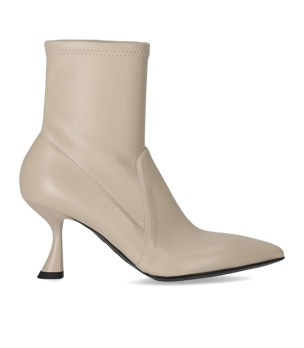 Sergio Levantesi Junny Cream Heeled Ankle Boot