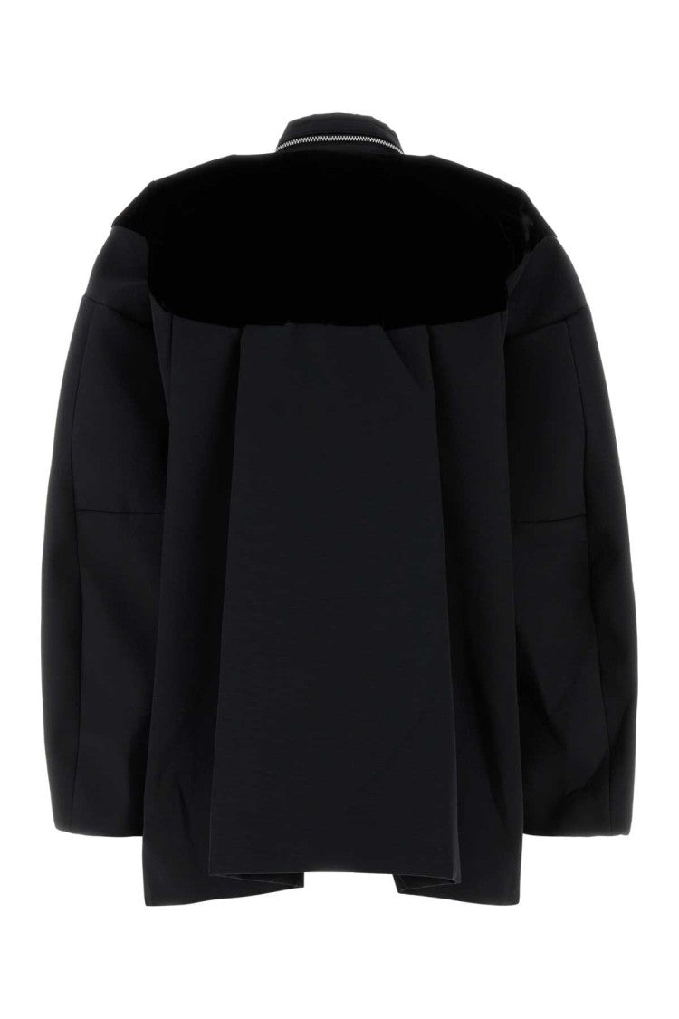Sacai Black Grosgrain Oversize Jacket