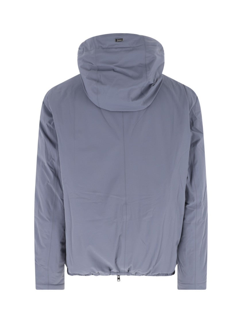 Herno Light Blue 4-Way Nylon Jacket