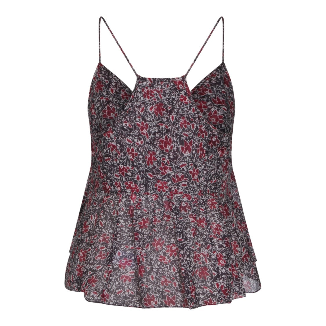 Isabel Marant Étoile Floral Patterned Spaghetti Strap Top