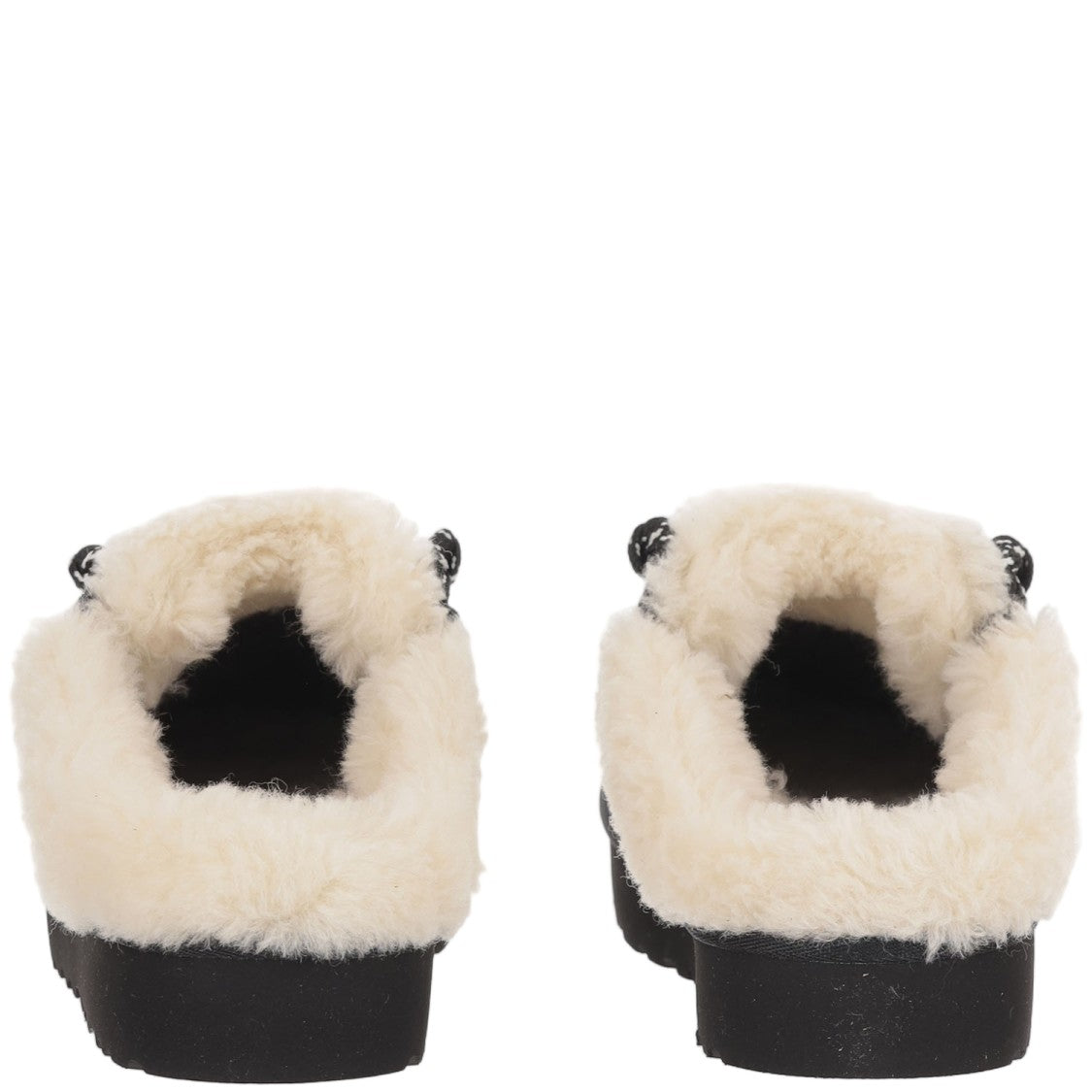 Ugg Black Lowmel Fur-Lined Suede Mules