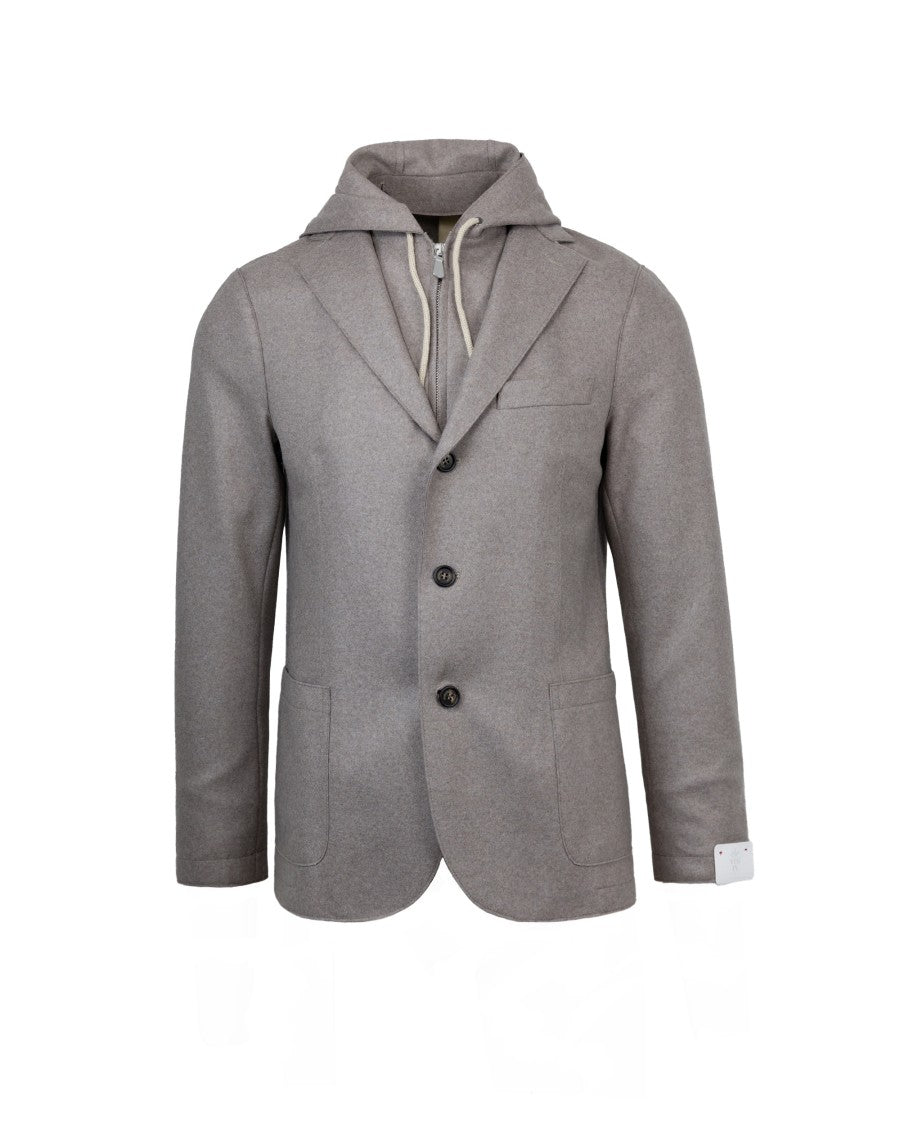 Eleventy Single-Breasted Jacket - Grey