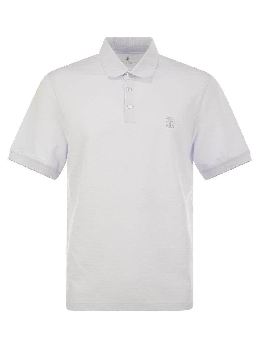 Brunello Cucinelli Cotton Polo Shirt With Printed Logo