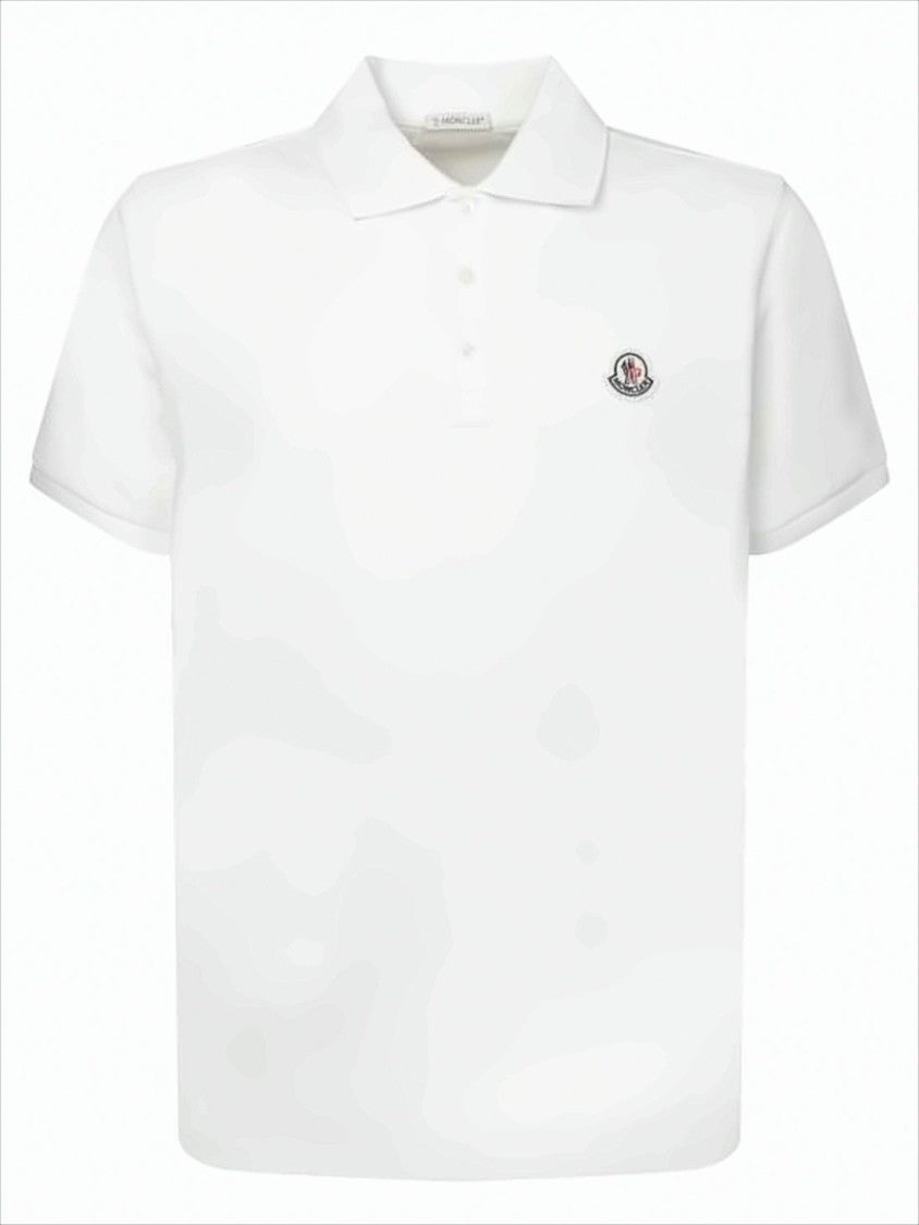 Moncler Classic Short-Sleeve Polo Shirt With Embroidered Logo Patch