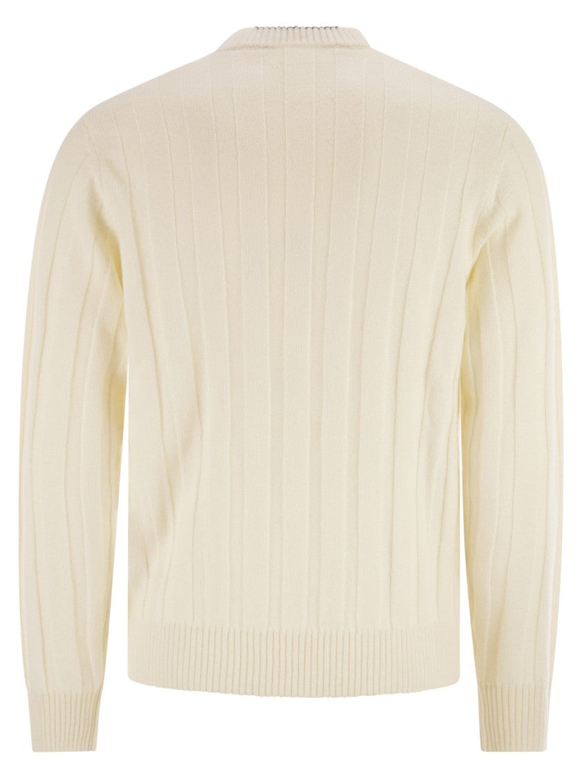 Peserico Wool And Cashmere Ribbed Jumper