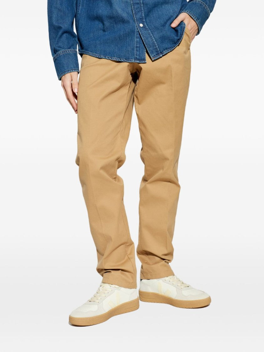 Diesel Beige Silk And Nylon Tapered Trousers