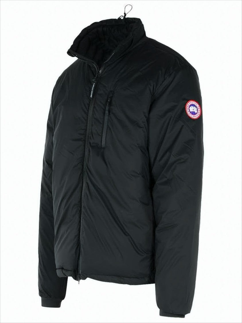 Canada Goose Solid Black Padded Jacket With High Collar