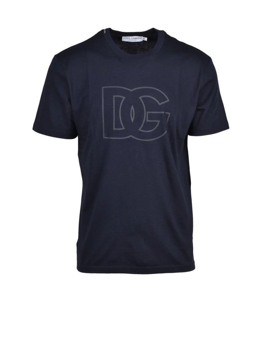 Dolce & Gabbana Multicolor Logo Detail Cotton T-Shirt