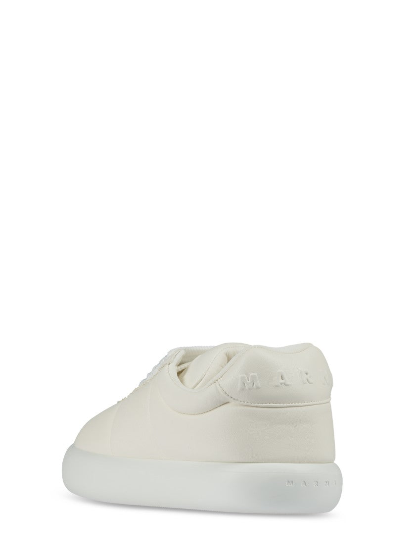 Marni Minimalist White Sneakers With Embossed Branding