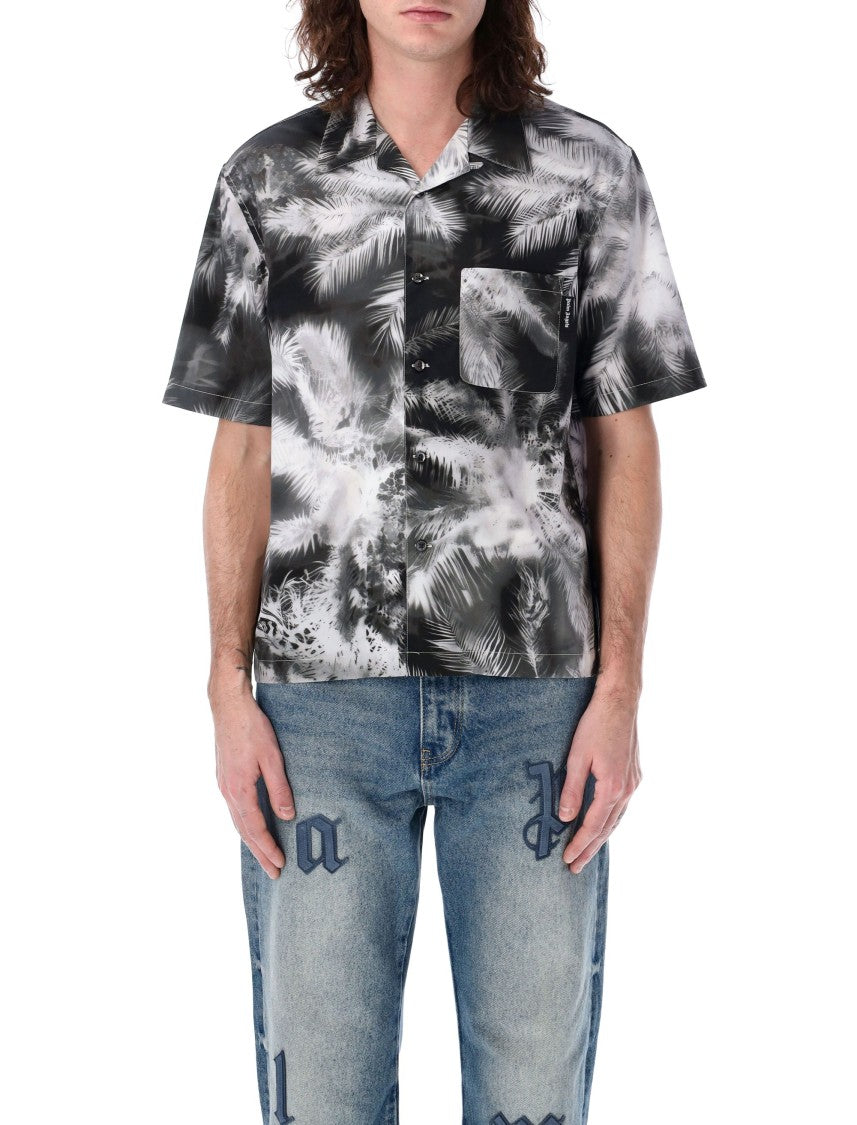 Palm Angels Black Blueprint Palms Shirt