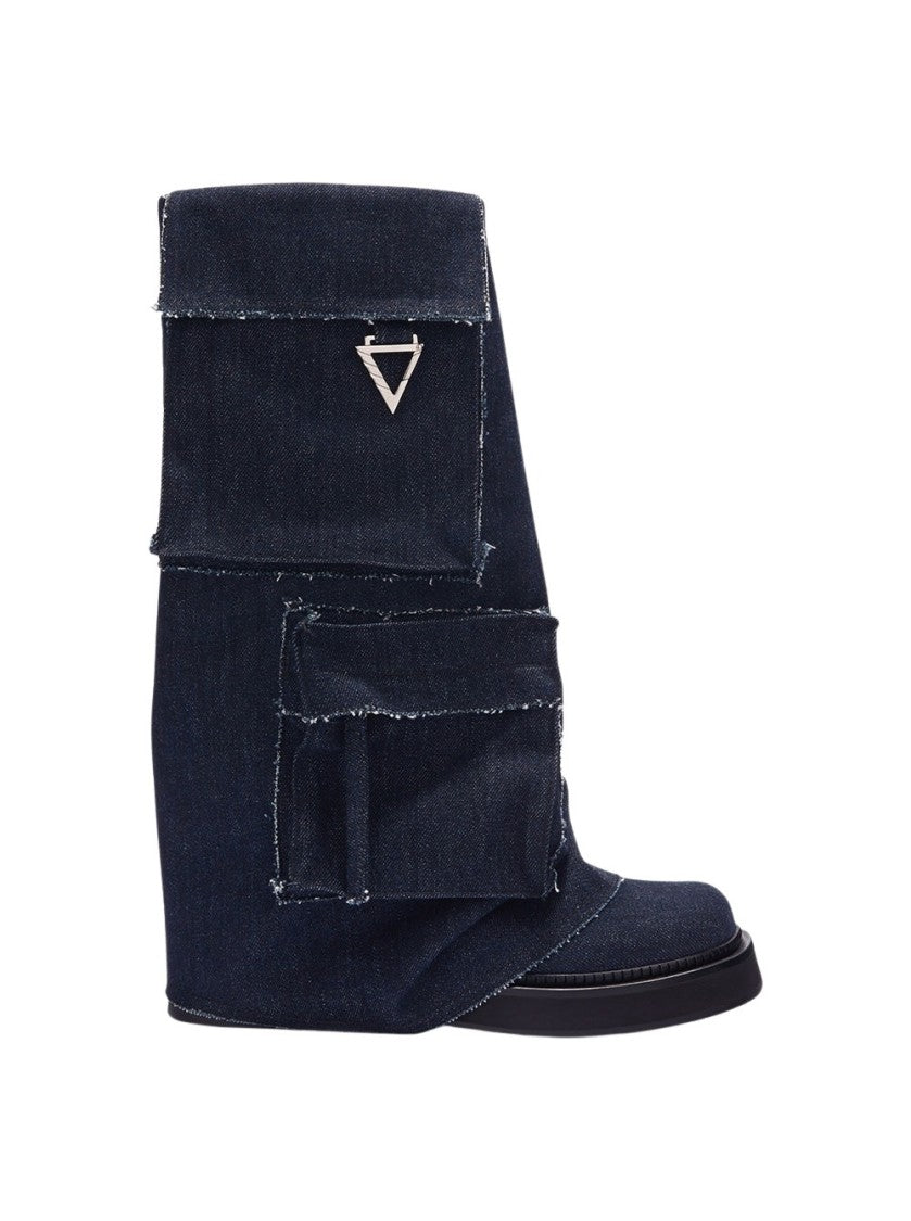The Attico Robin Fern Boot Dark Blue