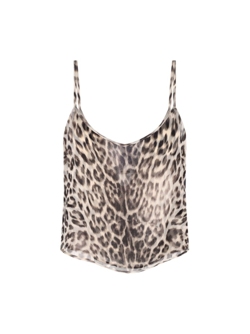 Ermanno Scervino Silk Shirt, Brown, Animal Print, Classic Collar