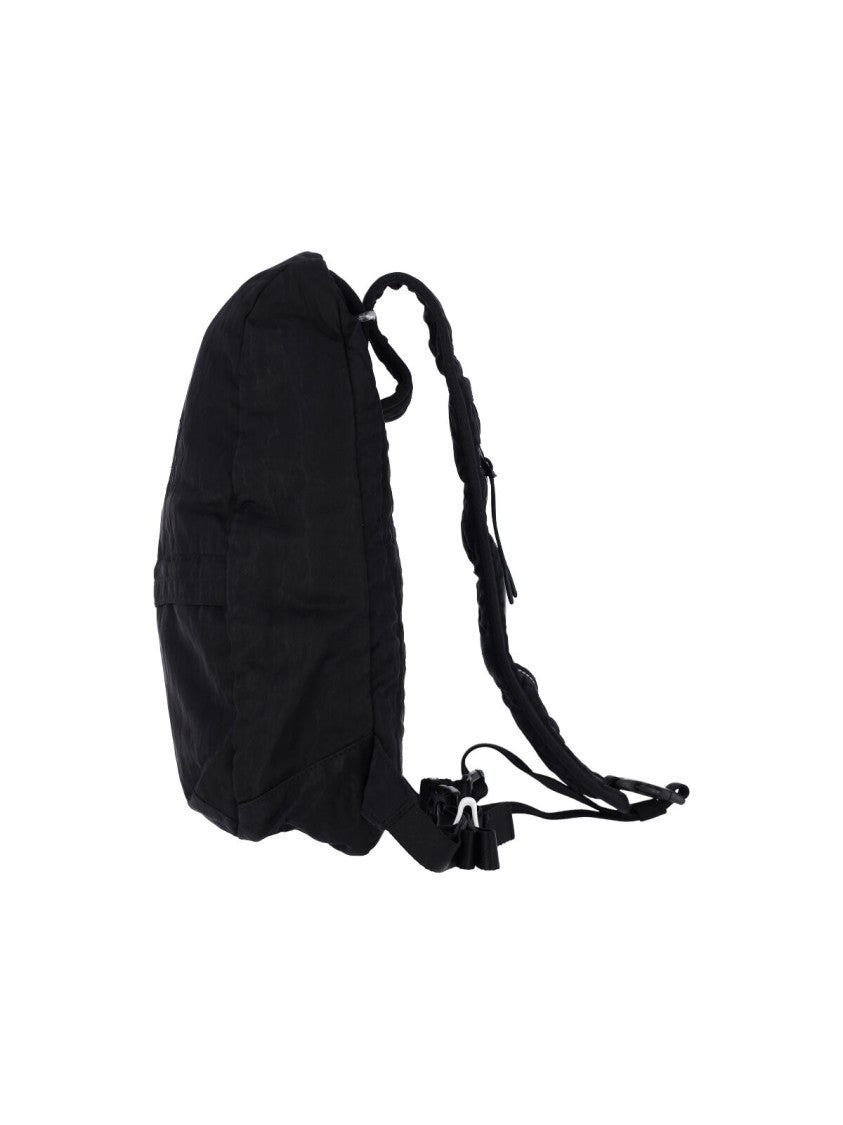 C.P. Company Black Fabric Sling Backpack