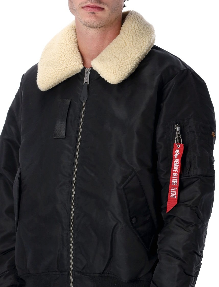 Alpha Industries Classic B-15 Flight Jacket With Structured Silhouette