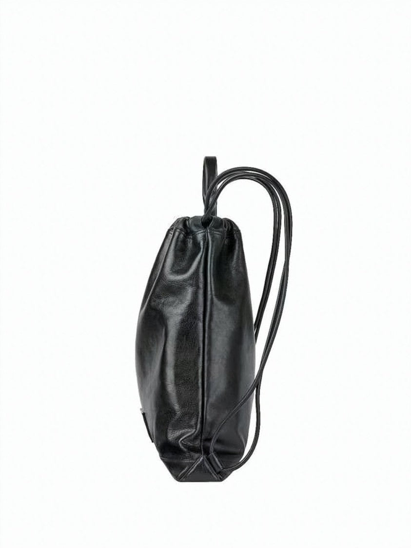 Givenchy Black Smooth Calf Leather Drawstring Backpack