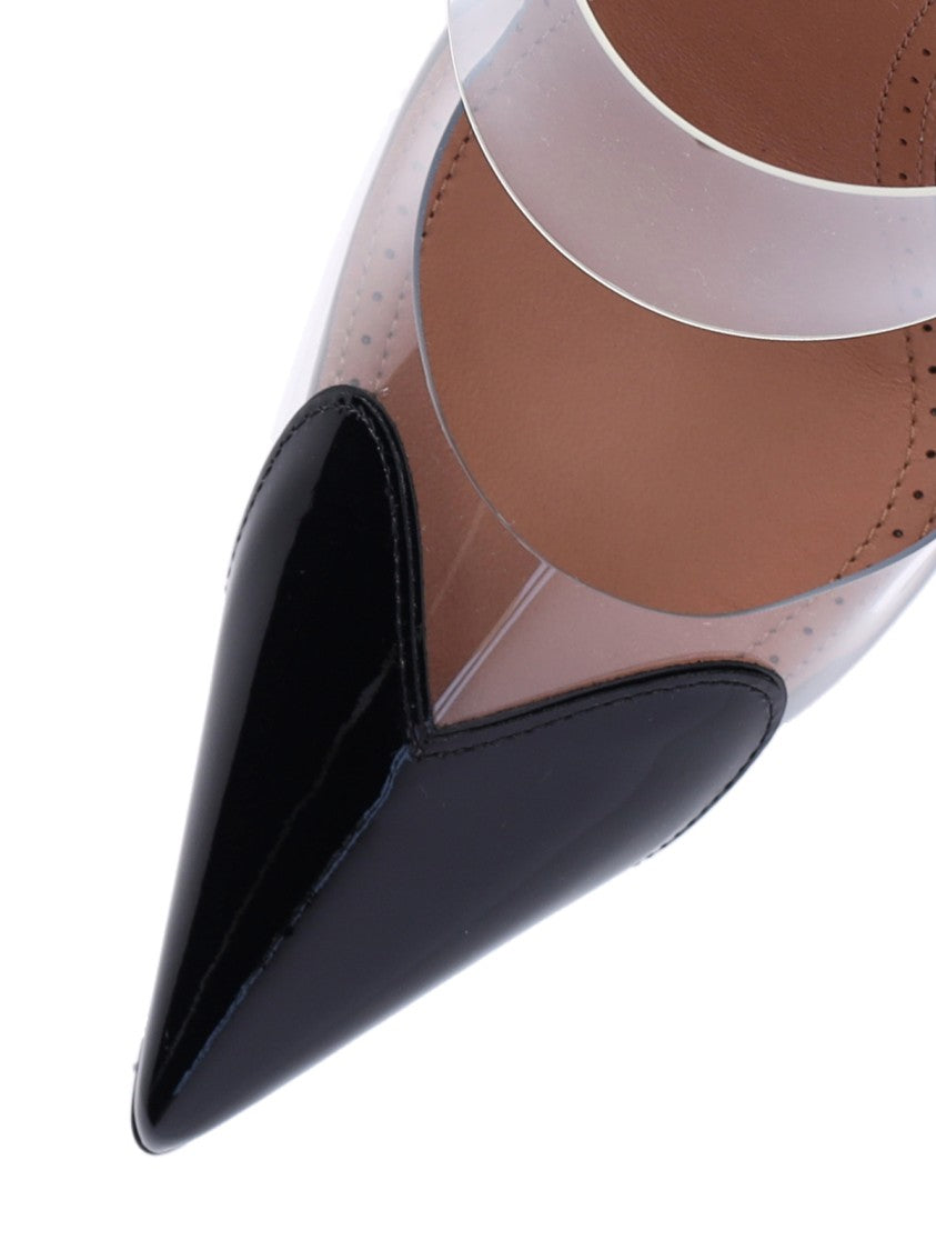 Alaïa Black Le Cœur Heart Leather Mules
