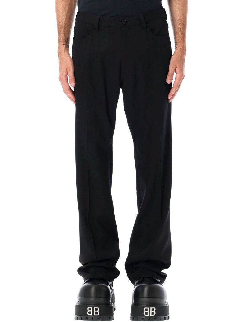 Balenciaga Straight Fit Stretch Twill Tailored Pants