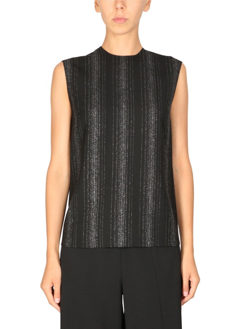 Stella Mccartney Vertical Lurex Striped Tailored Top
