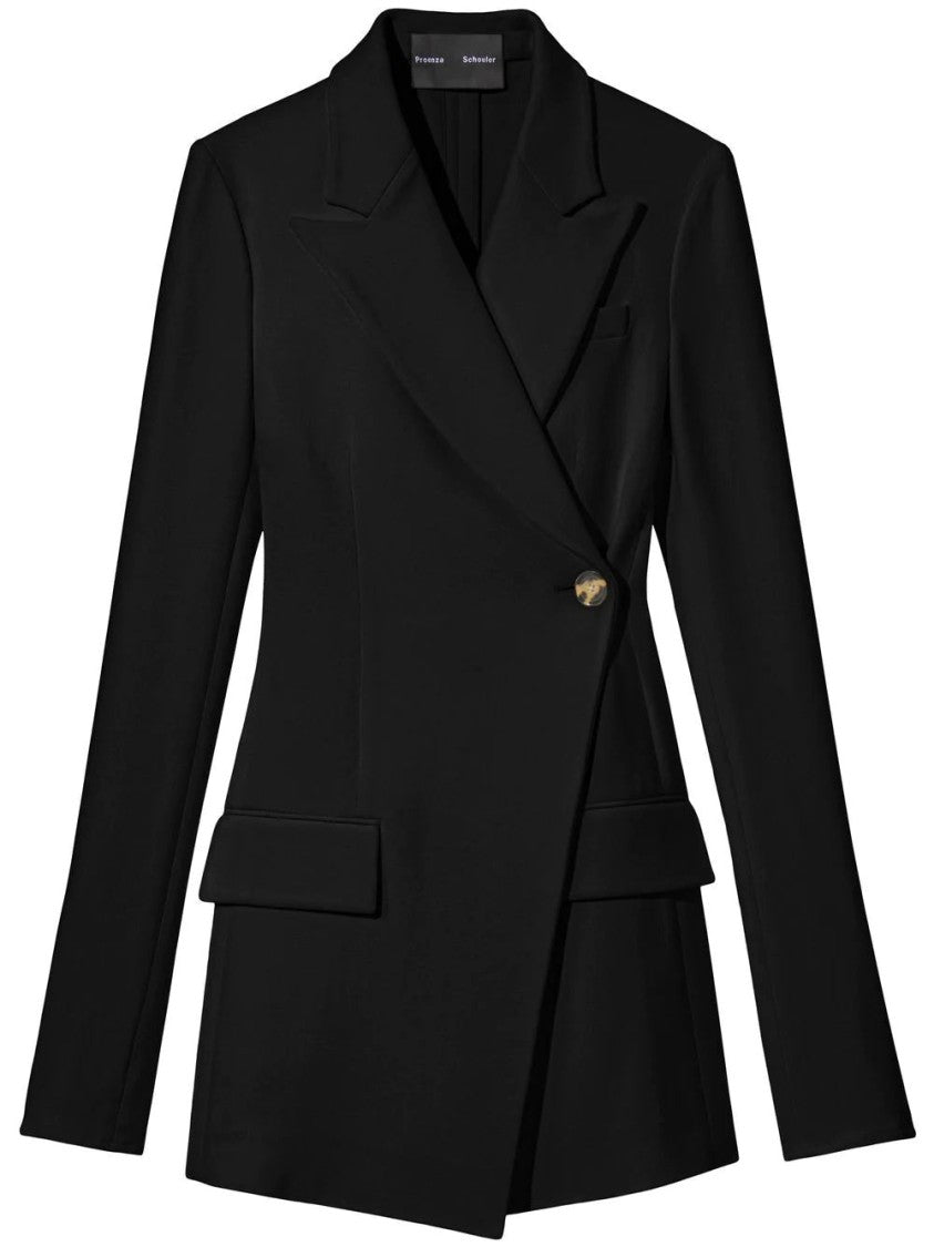 Proenza Schouler Bi-Stretch Crepe Blazer With Single-Button Closure