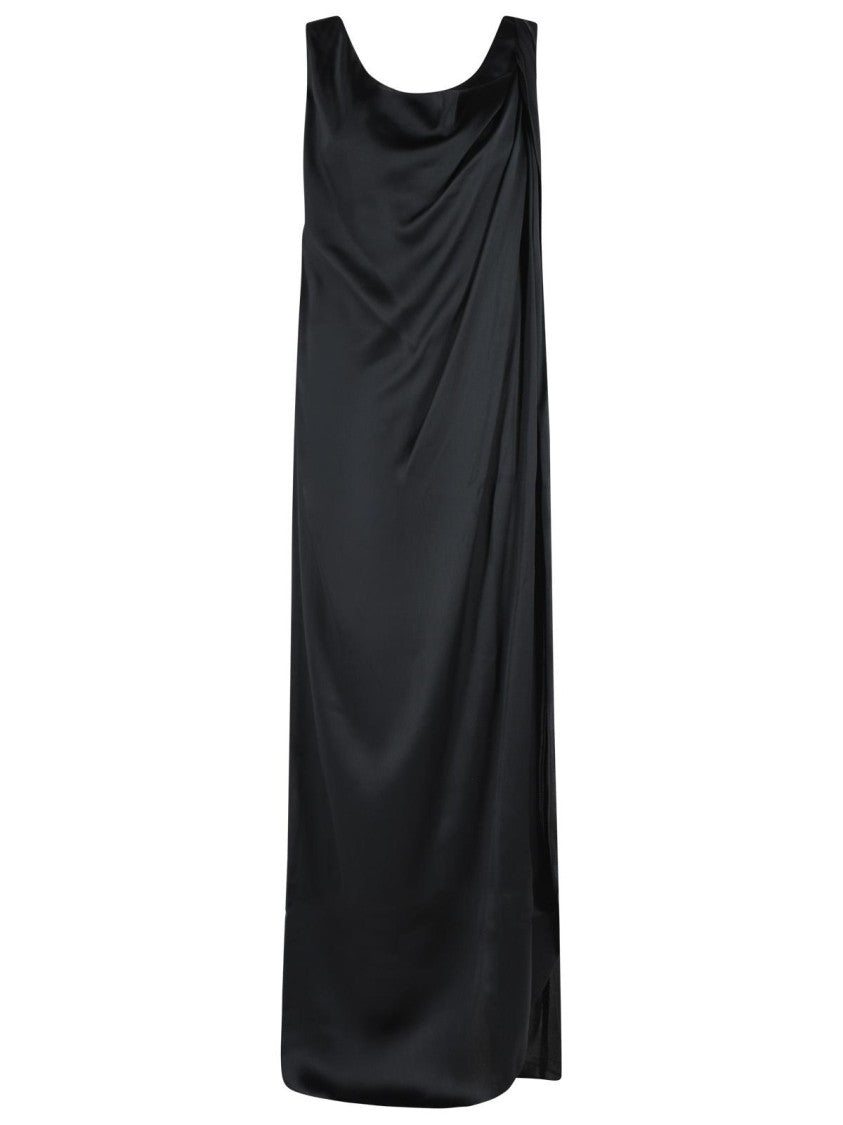 Maison Margiela Black Silk Blend Maxi Dress