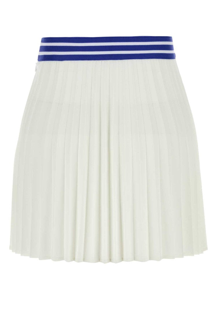 Bode White Piquet Court Mini Skirt