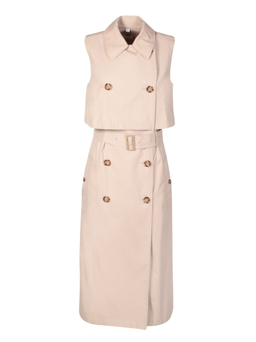 Burberry Beige Sleeveless Trench Coat