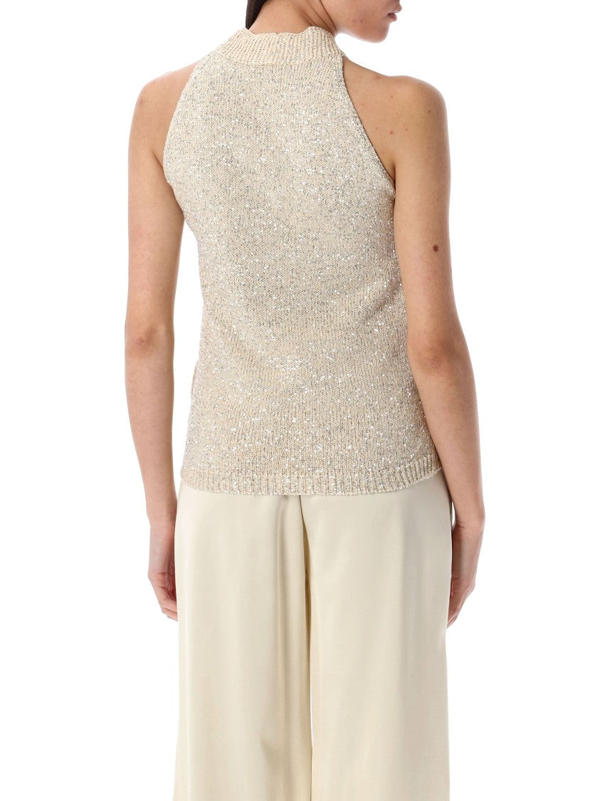 Fabiana Filippi Halter Neck Knit Top