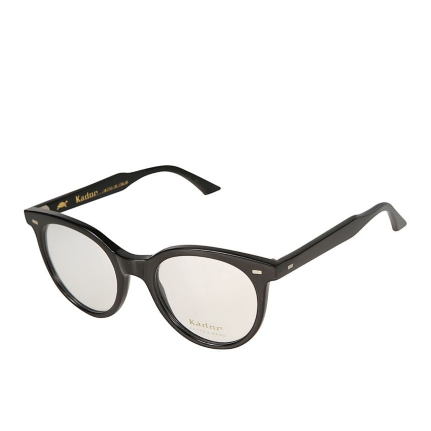 Kador Cynda Classic Round Frame Eyeglasses With Glossy Black Finish