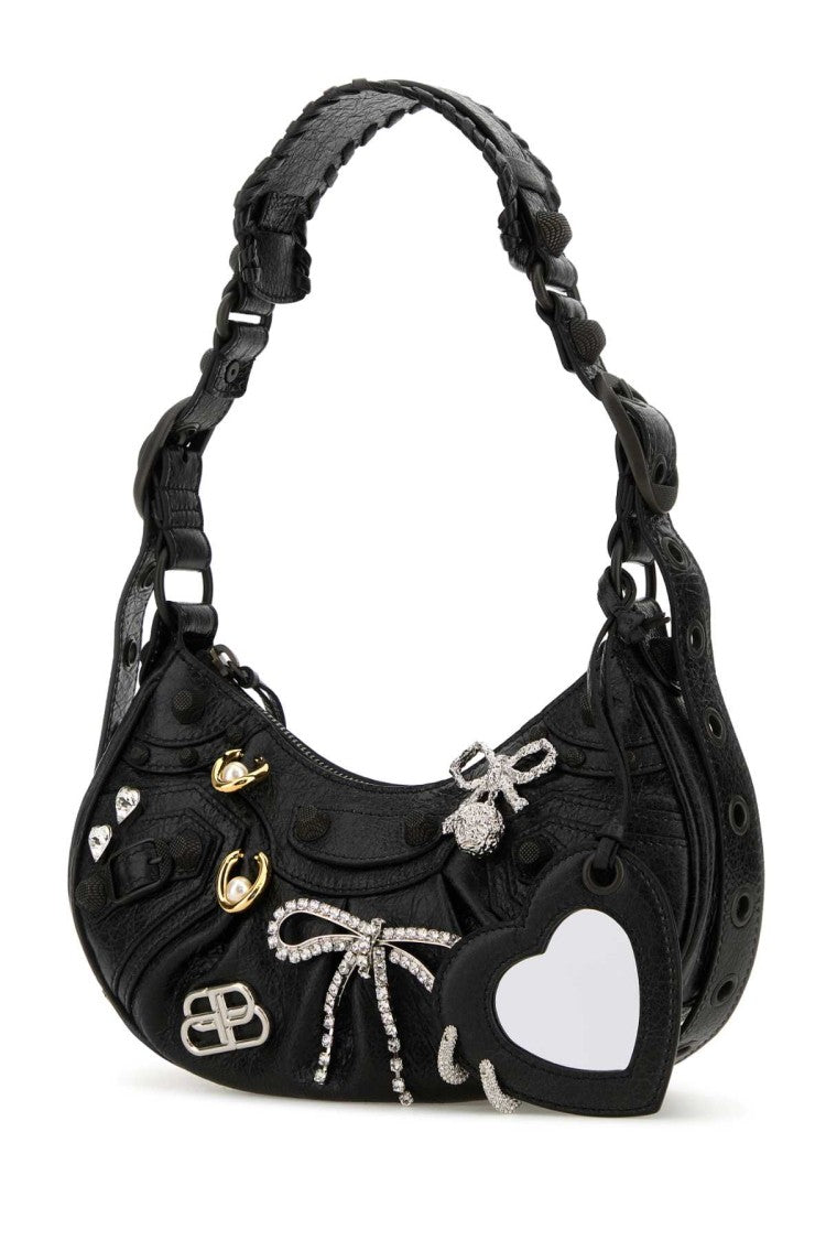 Balenciaga Slate Leather Le Cagole Xs Shoulder Bag