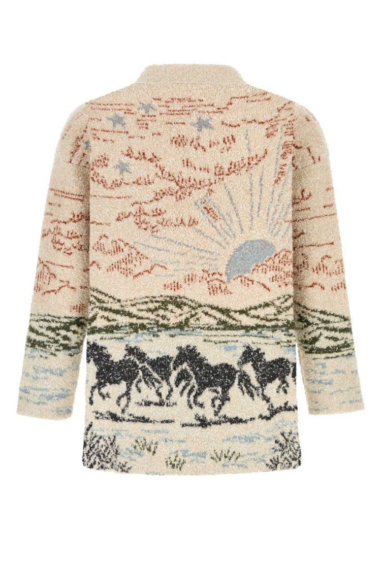 Alanui Embroidered Wool Blend Cardigan