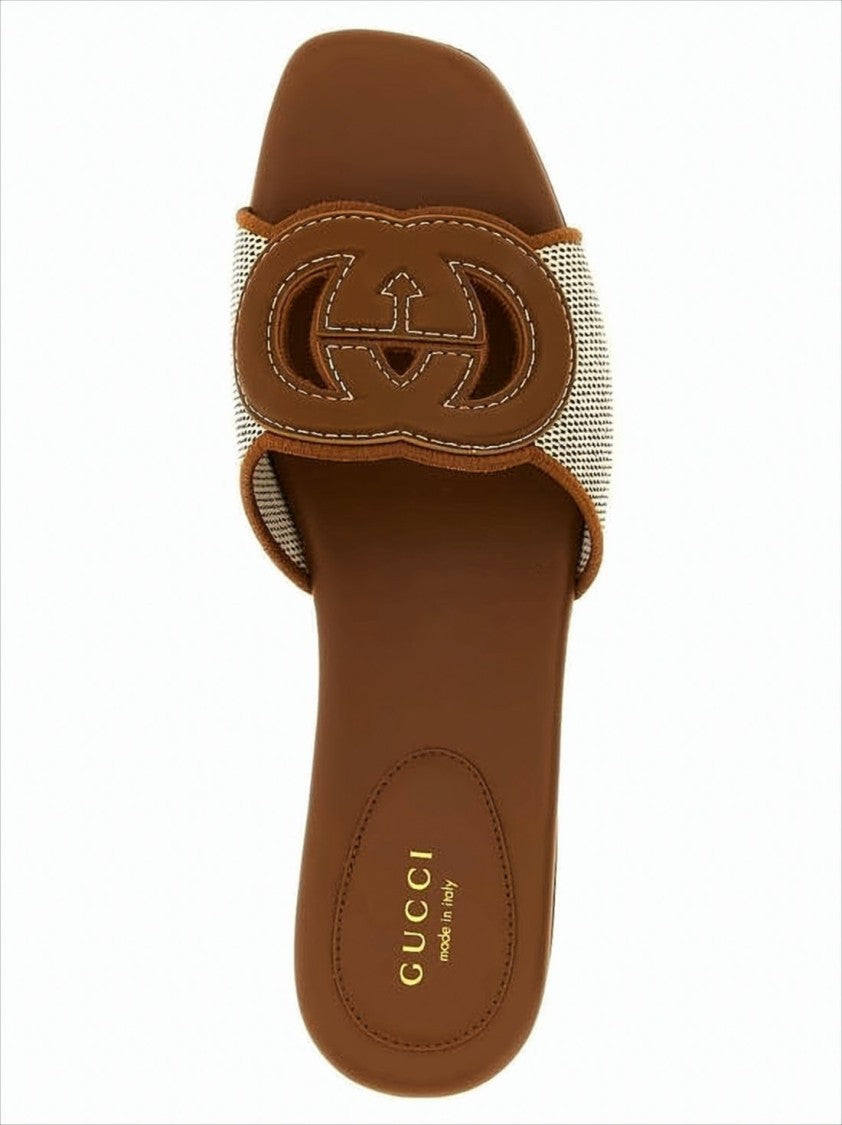 Gucci Minimalist Interlocking Double-G Logo Sandals