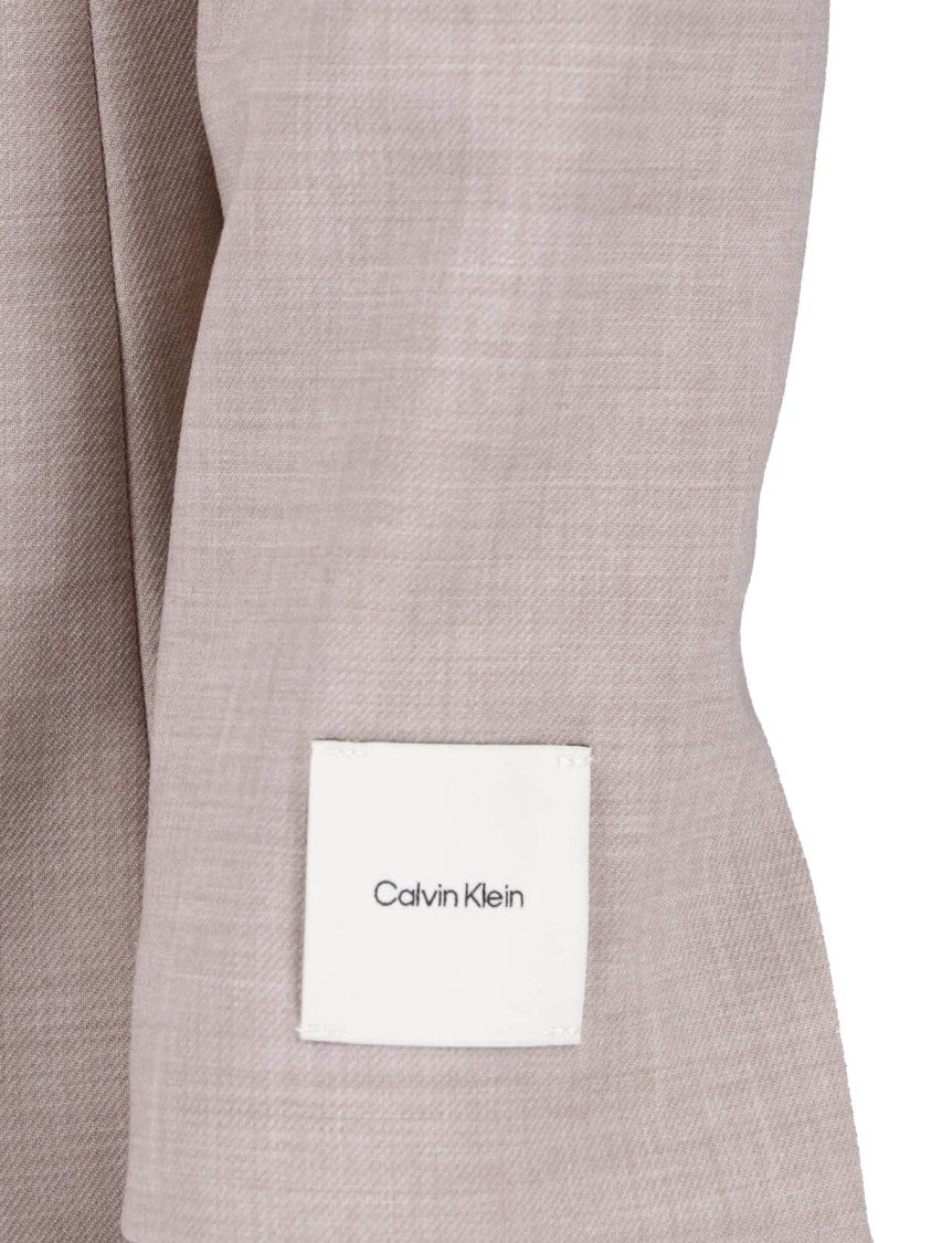 Calvin Klein Beige Single Breasted Classic Blazer