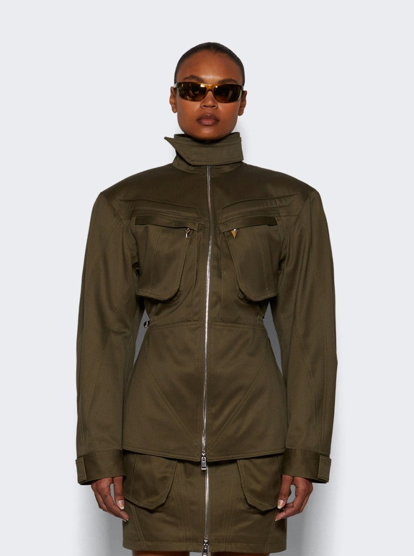 Mugler Workwear Jacket - Khaki