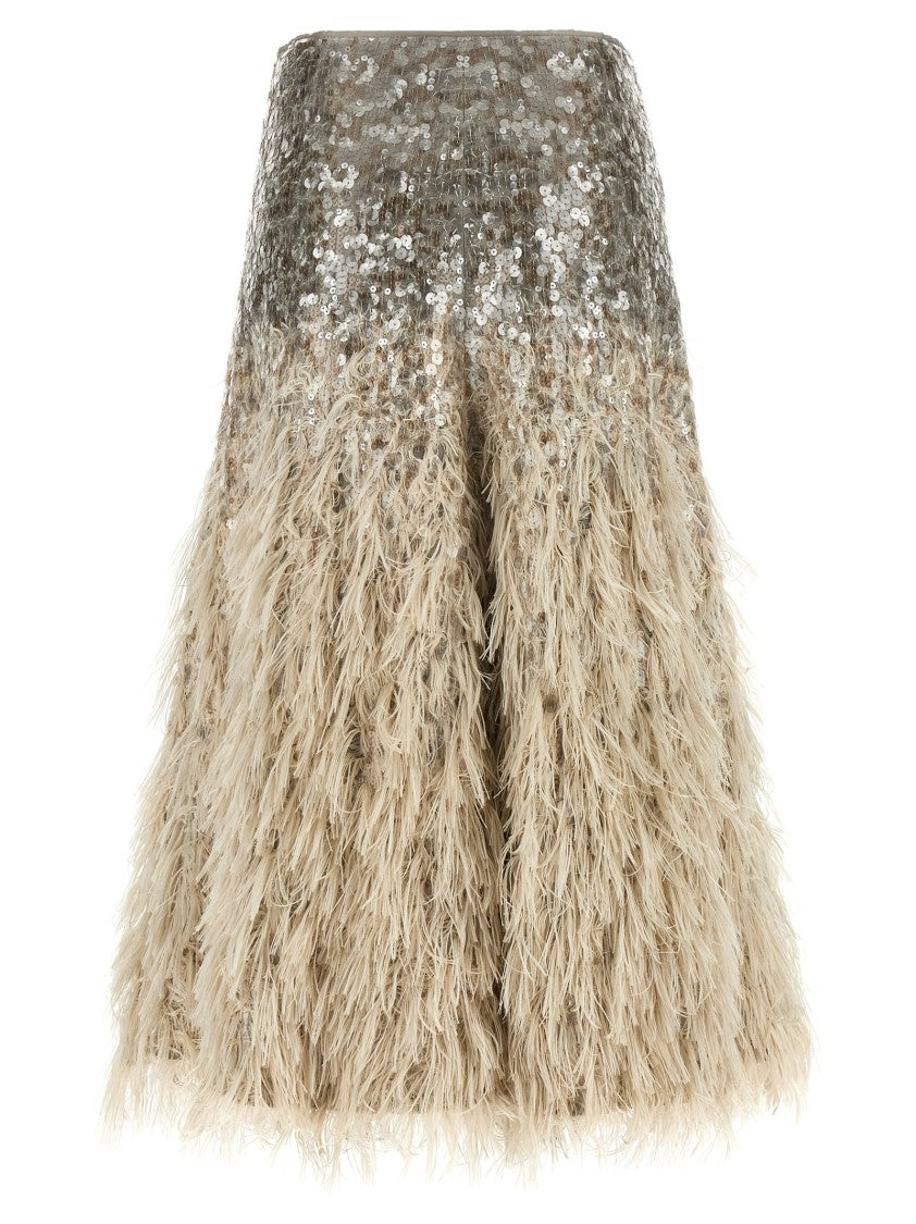 Brunello Cucinelli Dazzling Dégradé Skirt