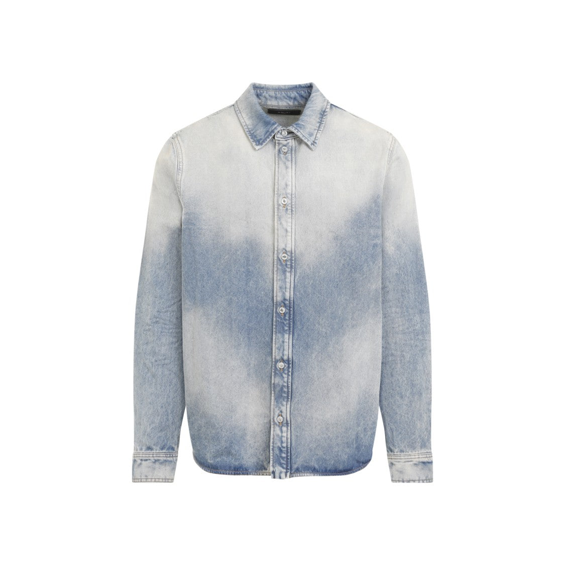 Amiri Denim Shirt With Gradient Wash And Classic Button-Up Design