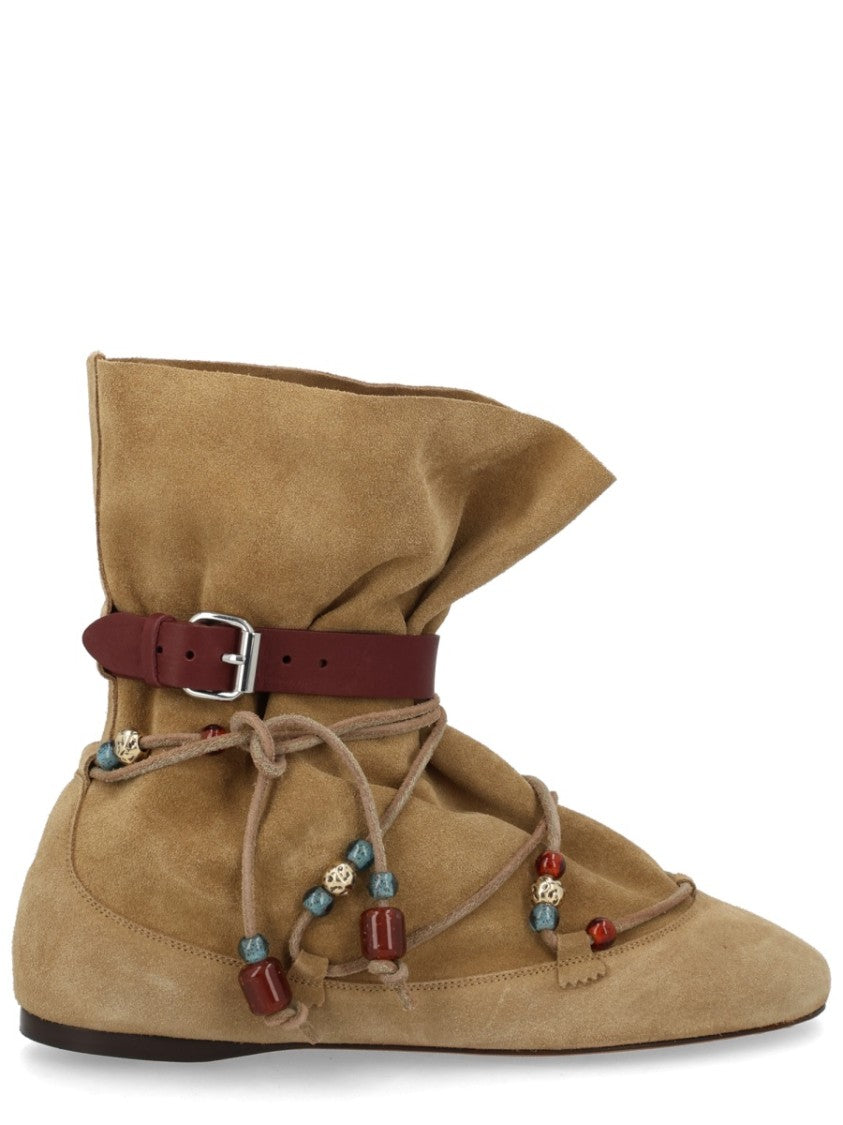 Isabel Marant Neutral Letiz Slouchy Pointed Boots