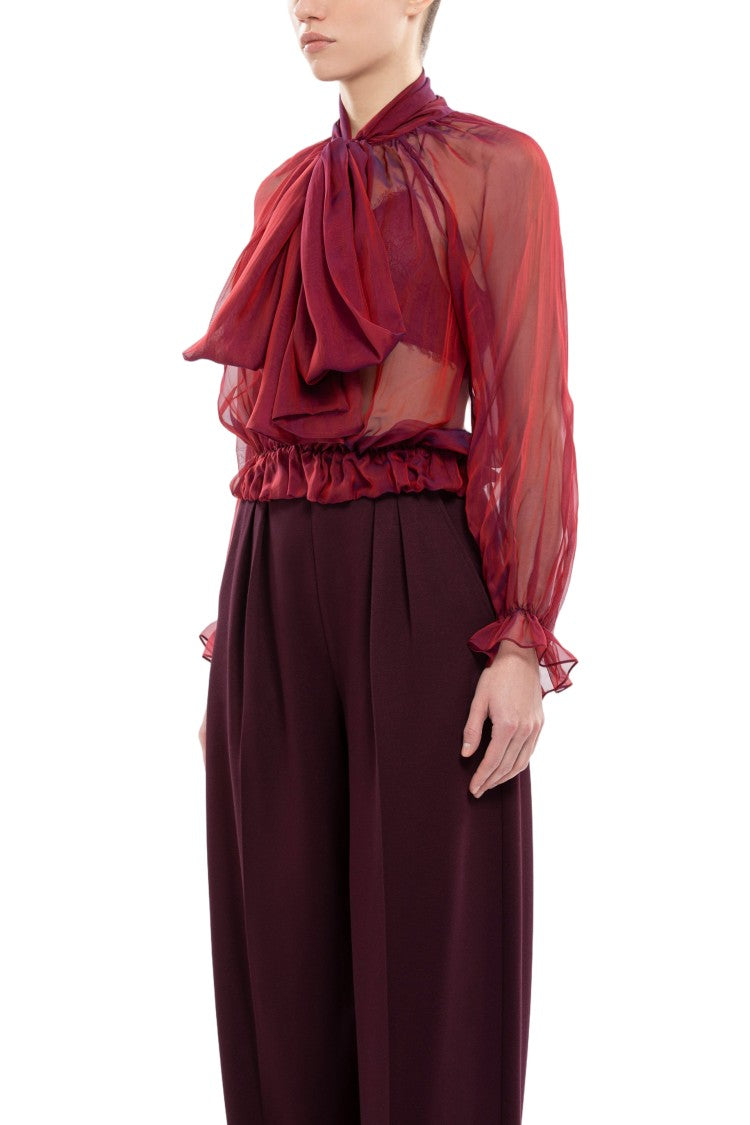 Saiid Kobeisy Chiffon Bow Chemise