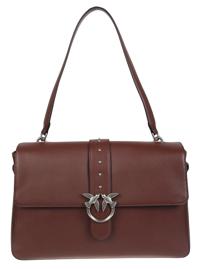 Pinko Love One Extra Slouchy Leather Shoulder Bag